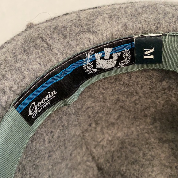 Goorin Bros | Wool Blend Herringbone Fedora Unstructured Hat Grey/Gray (M 7 1/8) - Picture 10 of 12